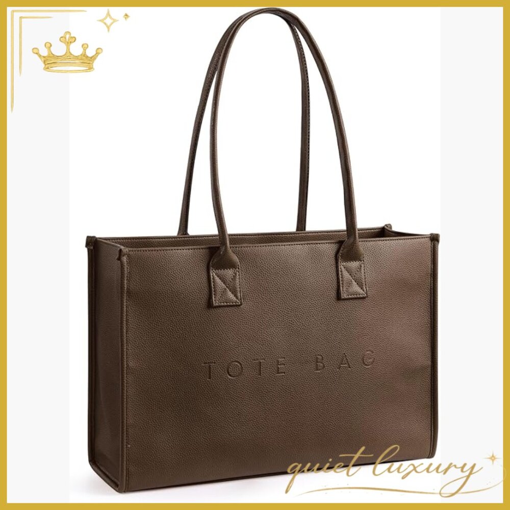 Oversize PU Leather Tote Bag Weekender Shopper Handbag Top Handle